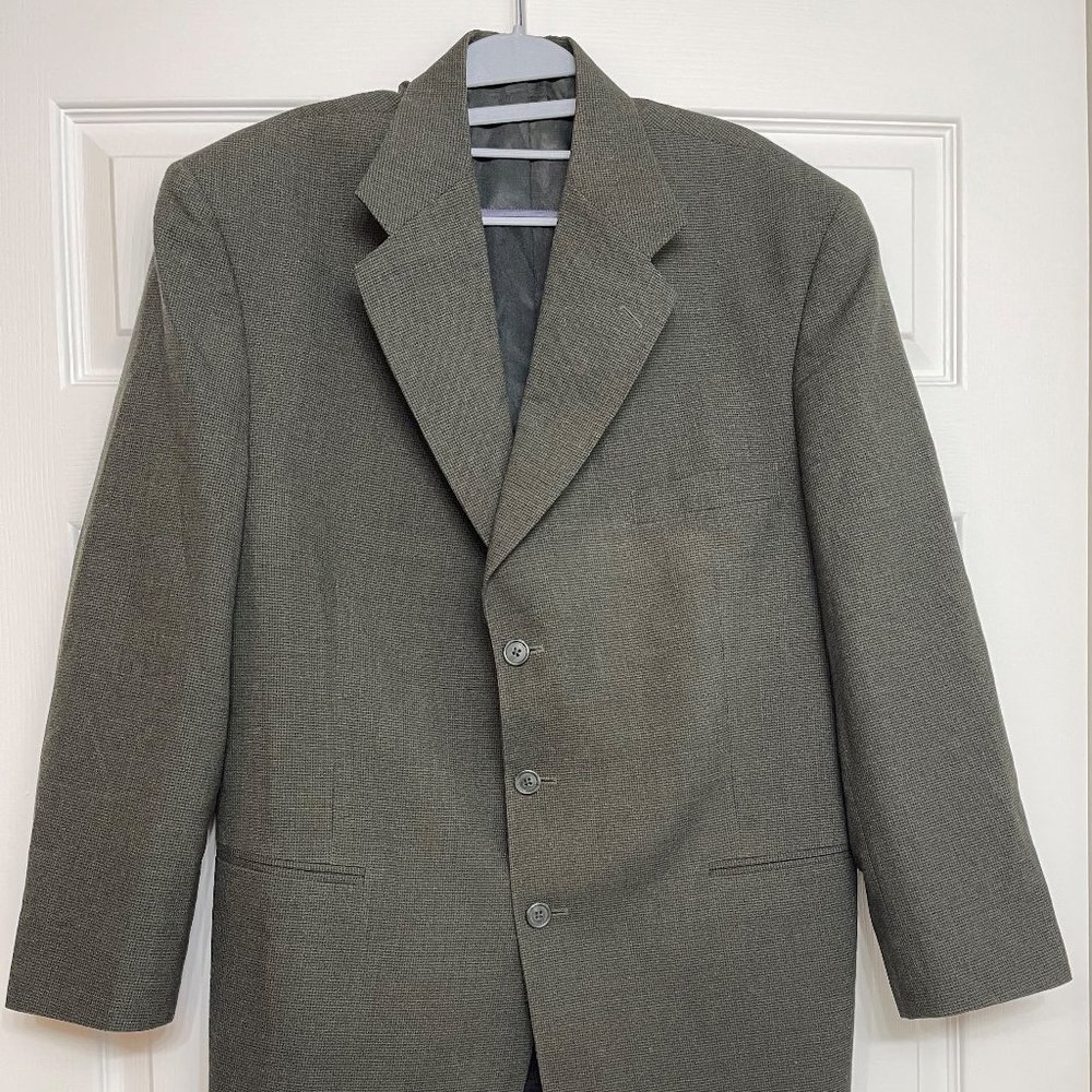 The Mark of THE WORLD'S BEST for Men, 100% pure Wool 44 Regular/W 36 Olive Green
